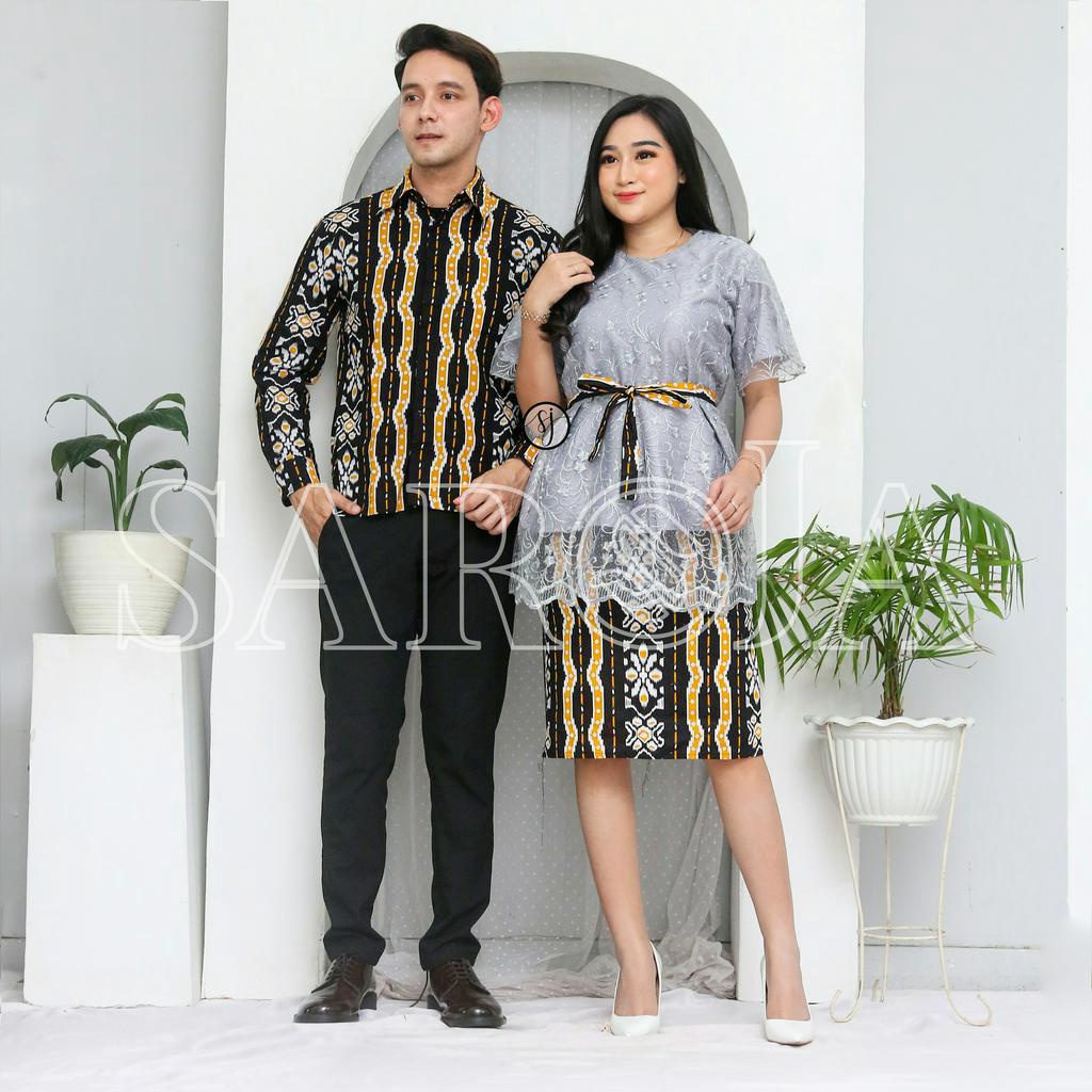 SAROJA | Couple Keluarga Family Set Rnb Brukat Isabel | Couple Baju Natal Mewah |Dress Natal Wanita Kekinian | Baju Natal Couple Keluarga Ayah Ibu Anak | Baju Natal Couple Pasangan | Baju Natal Anak Perempuan | Baju Natal Keluarga