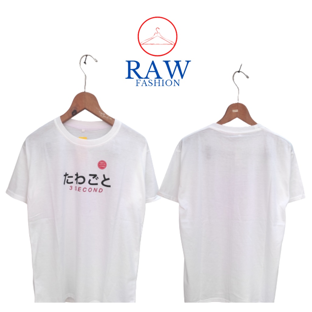 RAW 3 Second Kaos Pria Distro Putih Free Box Size M L XL  Baju Kaos Pria Distro Kaos Cowok Distro Ba