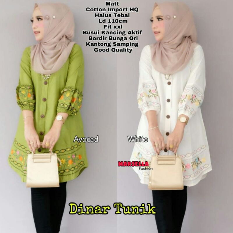DINAR TUNIK BY MARSELLA/TUNIK BORDIR/BEST SELLER
