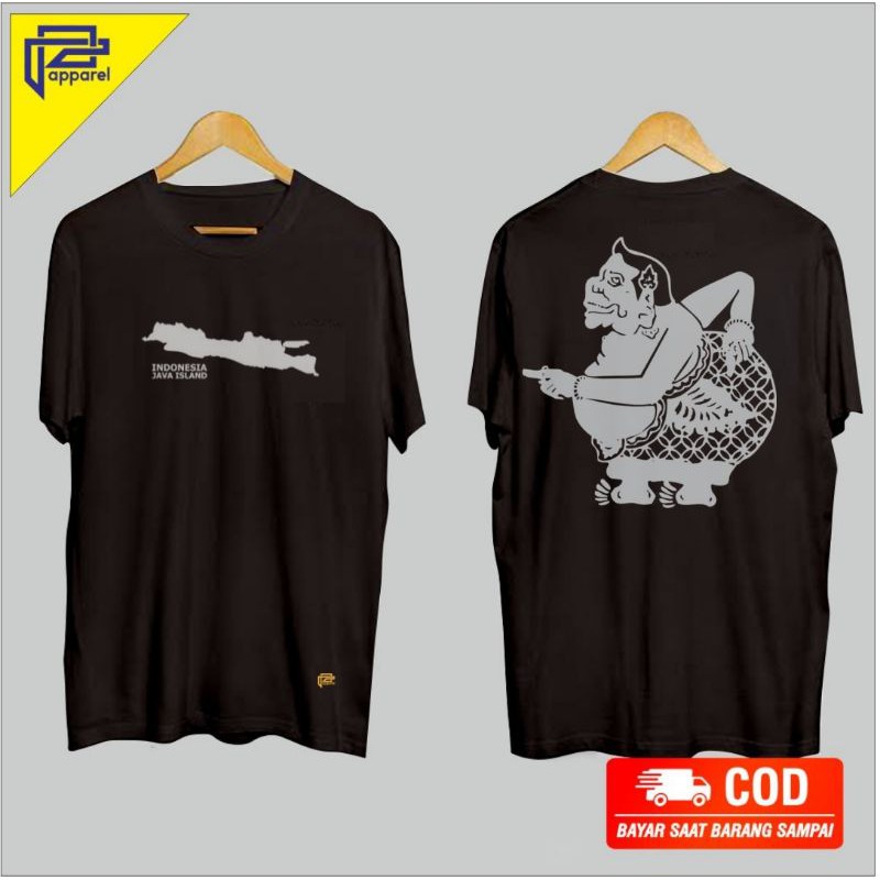 kaos distro wayang/kaos wayang semar/kaos pria/kaos distro/atasan/pakaian pria/baju/kaos cowok