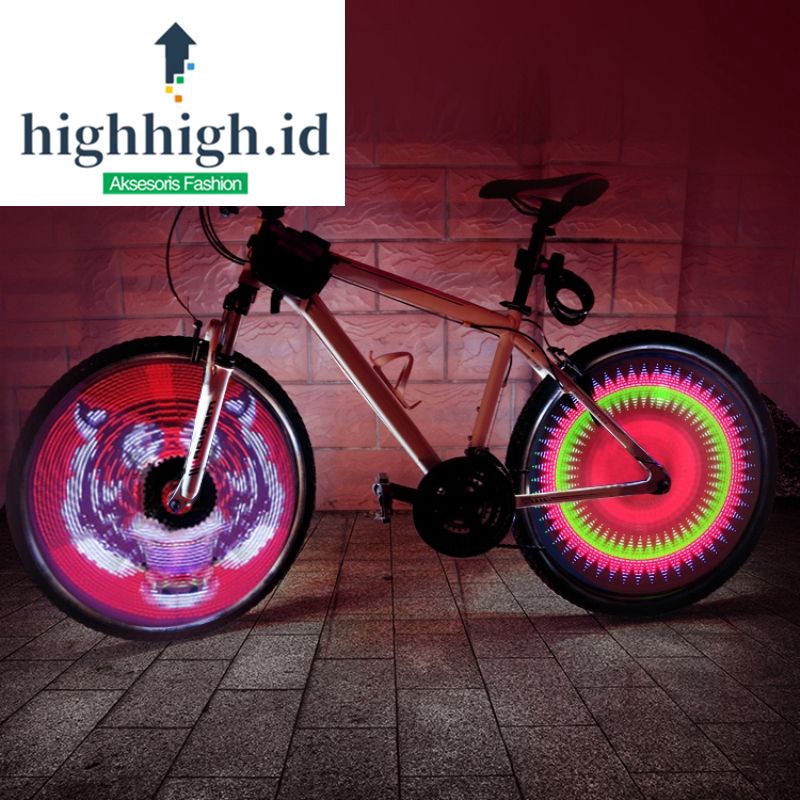 64 rgb led rechargeable diy wheel light