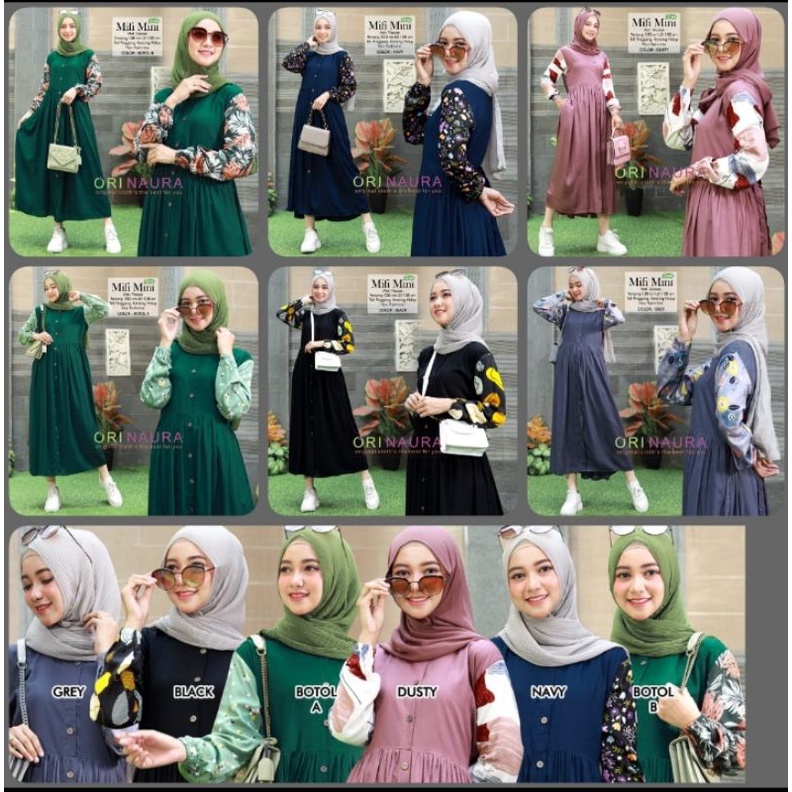 MIFI MINI/ RENAYA TUNIK/MUFA/ZIQI /LAFANA/KARTINI/TINIA /LOVE/KiKY TUNIK/MINI/LONG DRESS ORI  NAURA