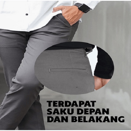 CELANA PRIA size 27 - 45  panjang chino standart big size pinggang karet