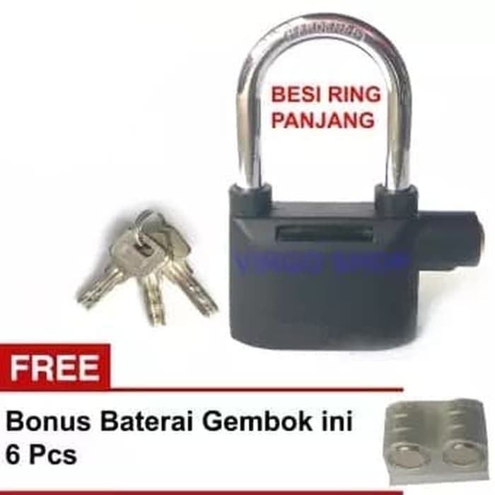 Gembok Alarm Anti Maling original (Alarm lock , Kunci Gembok Alarm )