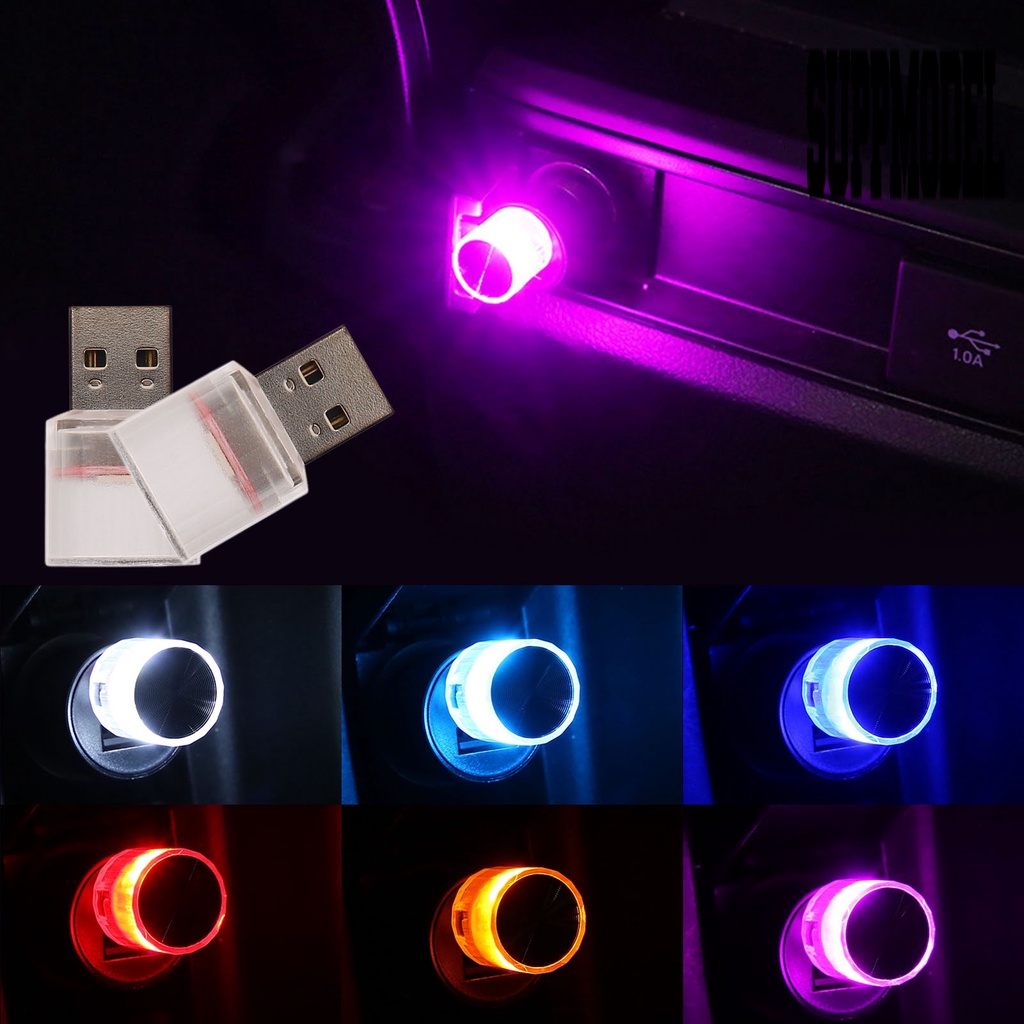 Suppmodelx &lt; Lampu LED Mini USB Plug Play Ringan Untuk Dekorasi Interior Mobil