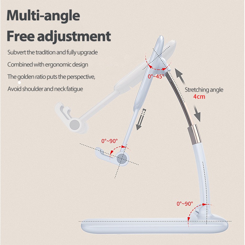 MQ Stand Holder/ Dudukan Ponsel / Tablet /Iphone / Ipad Pro Model Lipat Fleksibel Untuk Meja ZJ08