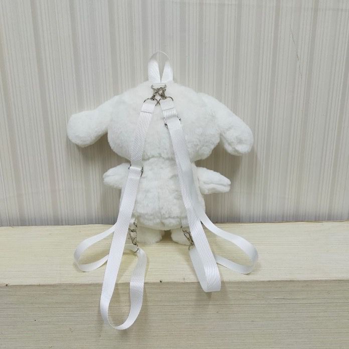 Tas Ransel Wanita Bulu Boneka Sanrio Character Contestants CINNAMOROLL Multifungsi Bisa Ransel + Selempang Perempuan / Backpack Wanita Lucu Imut Gemoy Karakter Kartun Cinnamoroll My Melody Kuromi Empuk Halus Katun