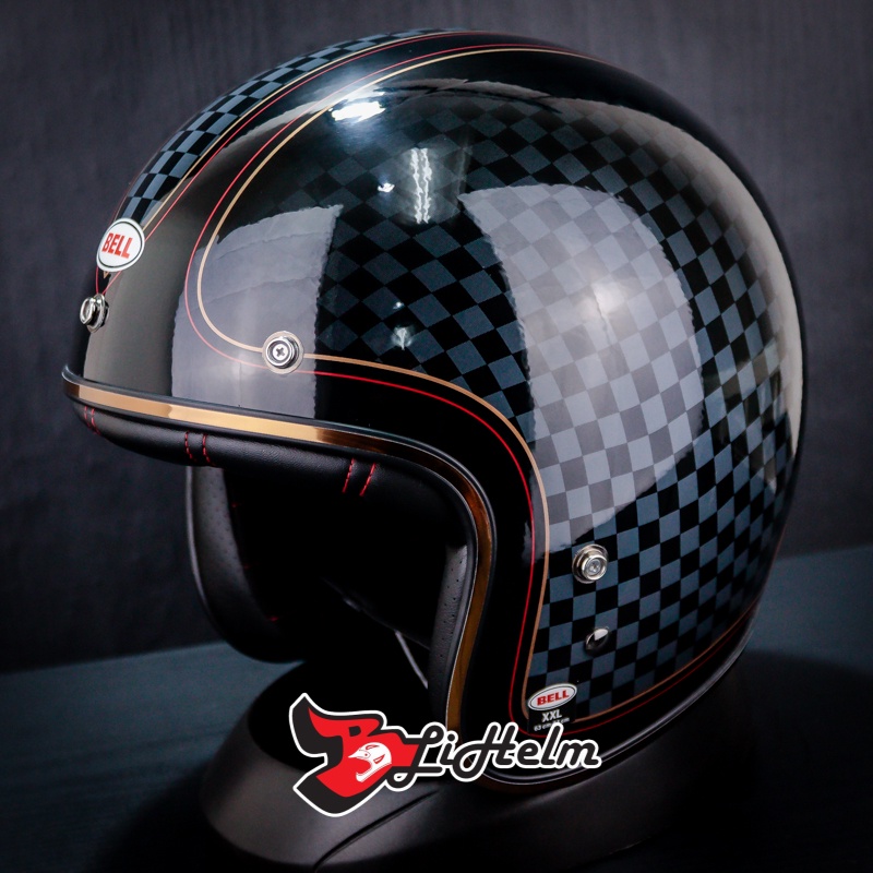 HELM BELL CUSTOM500 RSD CHECK IT BLACK GOLD| C500 RETRO HELMET