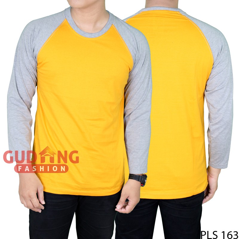 Baju Raglan Tshirt Lengan Panjang Pria PLS 163