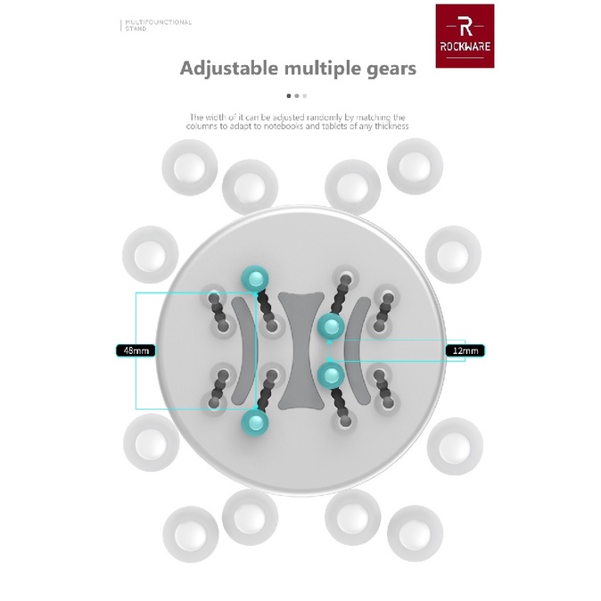 ROCKWARE RW-BJ15 - Adjustable Phone Tablet Stand Holder Storage Base