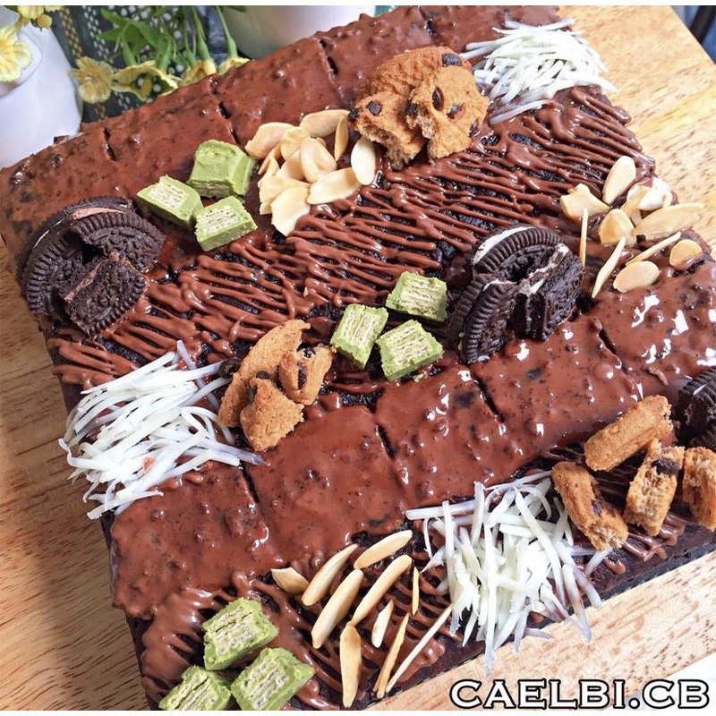 BROWNIES OVOMALTINE NUTELLA || Kue Ulang Tahun Hampers Ultah Kado Gift Ulang Tahun