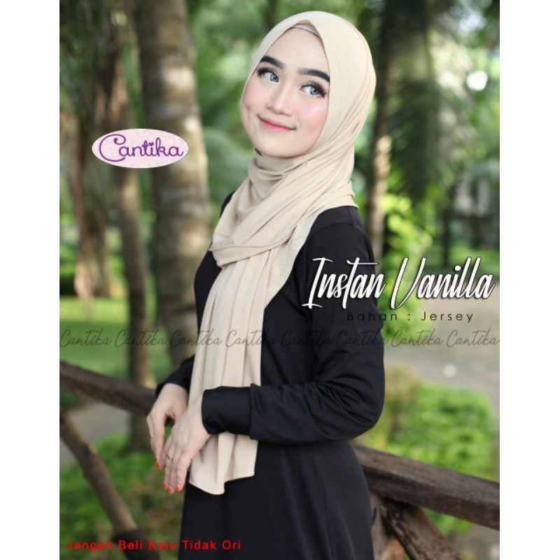 PROMO MANTUL SALE!  Instan Pashmina Vanilla Ori Cantika Hijab