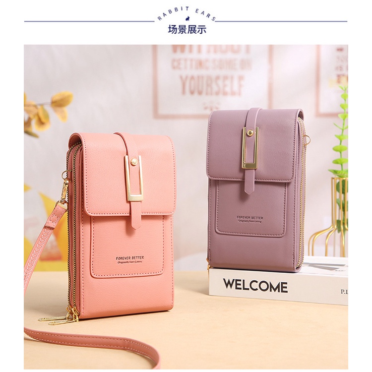 Tas Wanita Tas Selempang Slingbag Mini HP Dompet Touchscreen Import L-088