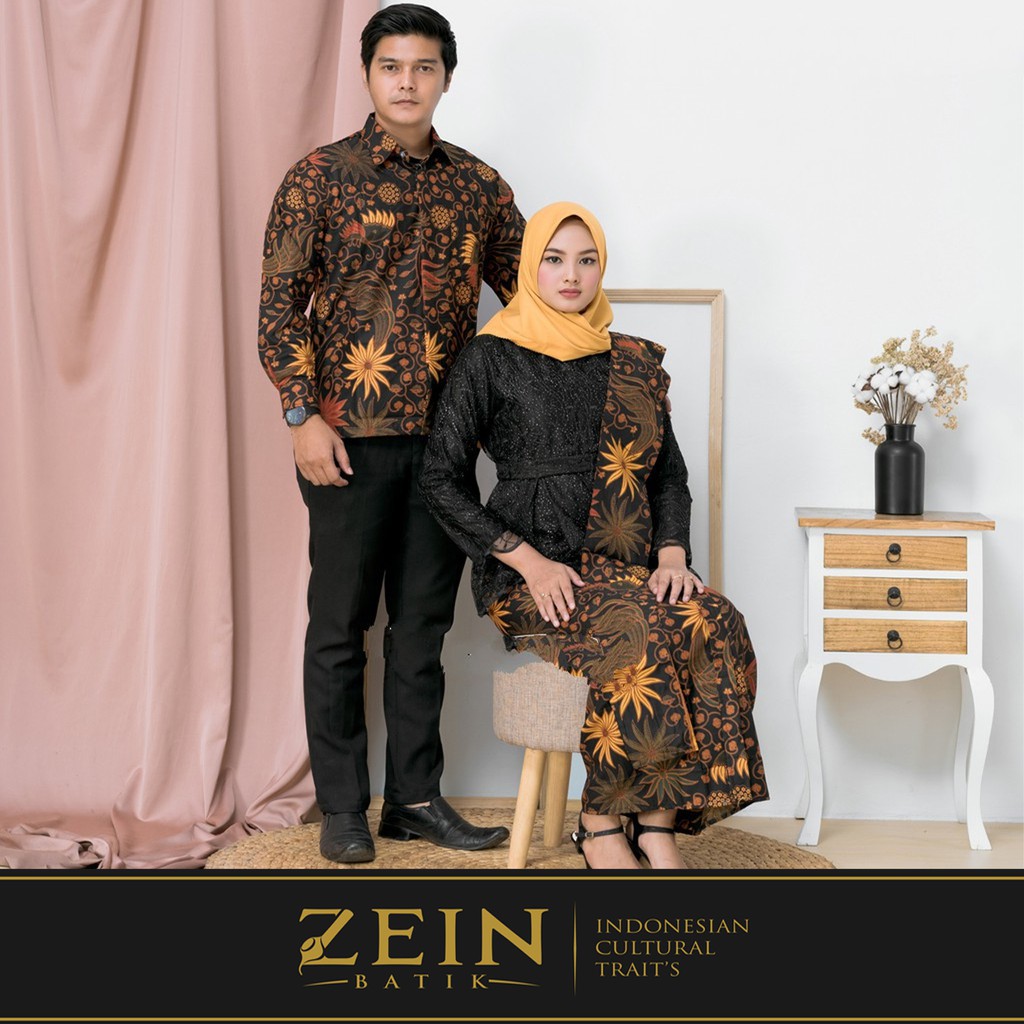 Batik Couple Rok Span Wiron Lipit Atasan Pakaian Kemeja Batik Lengan Pendek Panjang Prameswari
