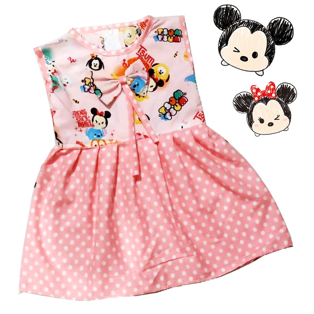 RAKA Fashion - Dress Anak Tsum-Tsum All Size 1 Tahun