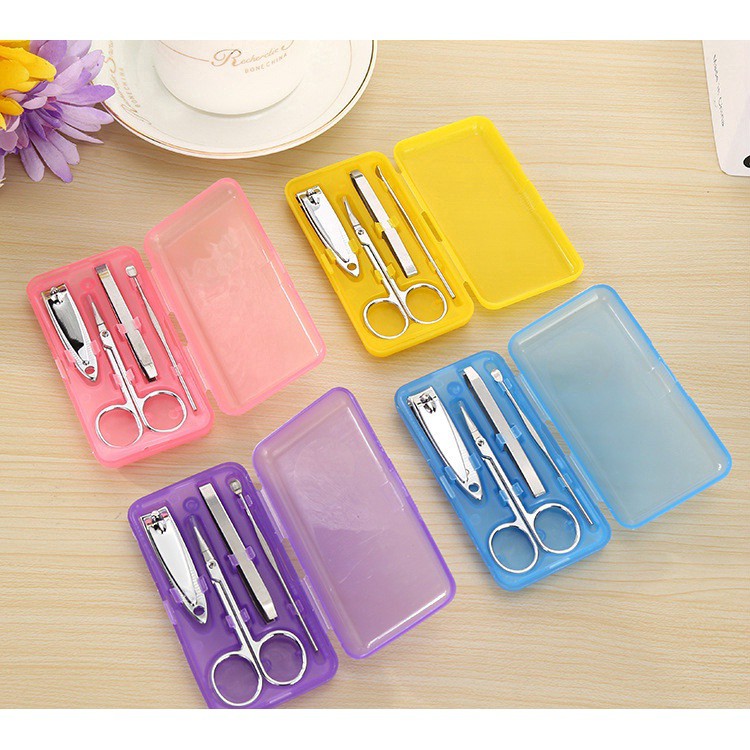 (BISA COD) 4 In 1 Set Gunting Kuku Bahan Stainless Steel Untuk Manicure