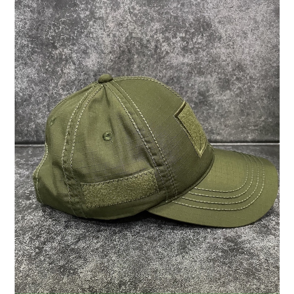 Topi Tactical Loreng Topi Velcro - Velcro Loreng -Topi Loreng - Hijau