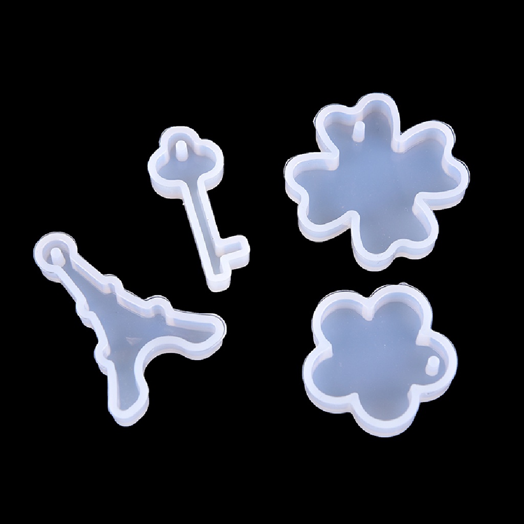[OOID] 12Pcs/set Holes Key Waterdrop Silicon Mold Mould Resin Jewelry Making DIY Craft ID