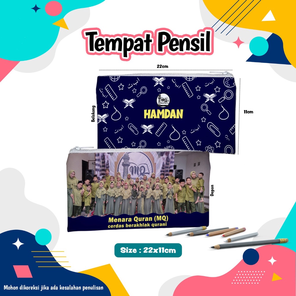 

Template design tempat pensil custom