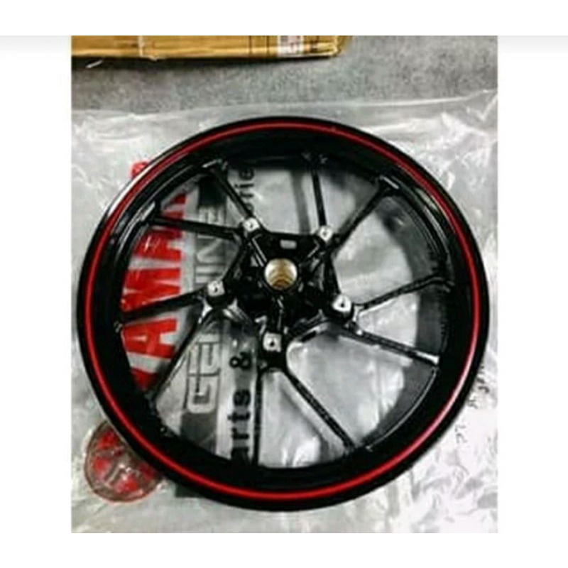 Velg Racing depan Yamaha R15 VVA V3 list merah original ygp