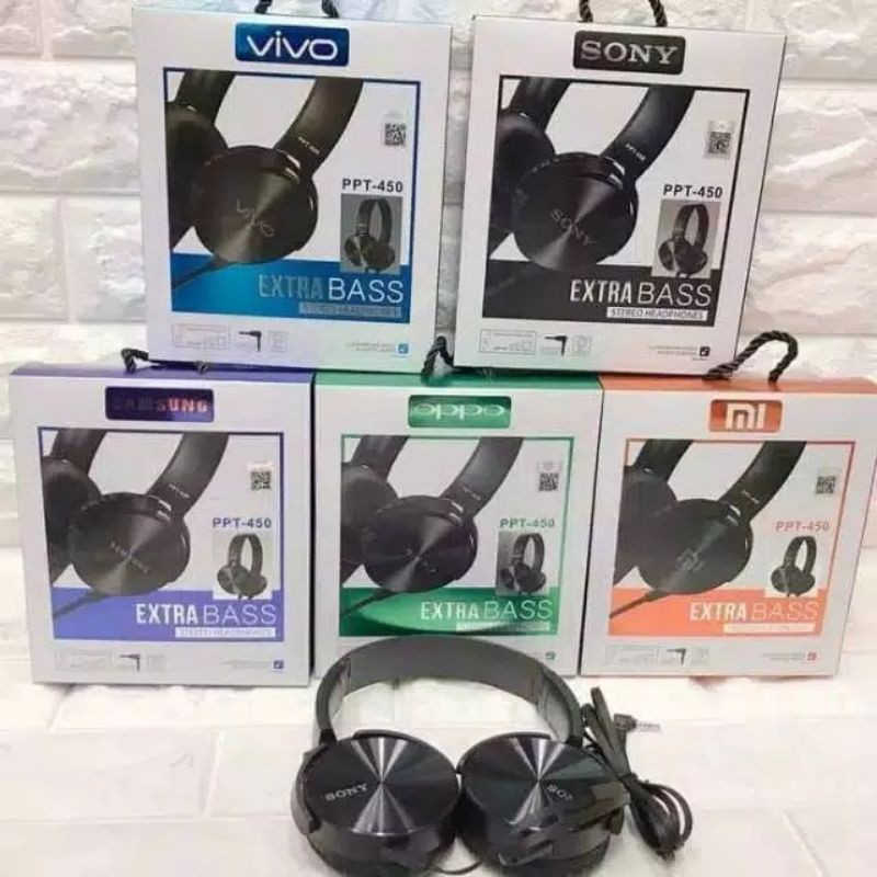 Handsfree Bando PPT-450 Exstra Bass Stereo Headphones