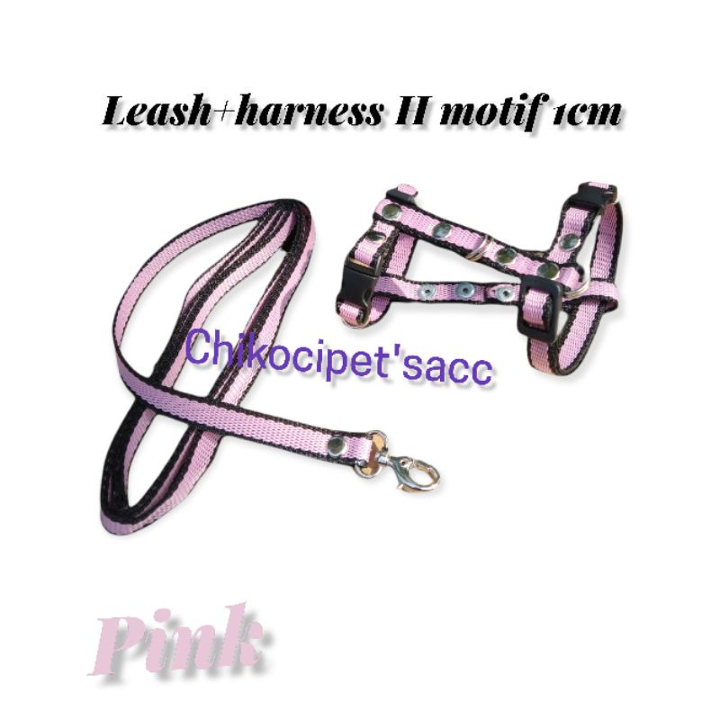 tali tuntun kucing harnes kucing dan anjing kecil lebar 1 cm model H tali harnes hewan tali harnes m