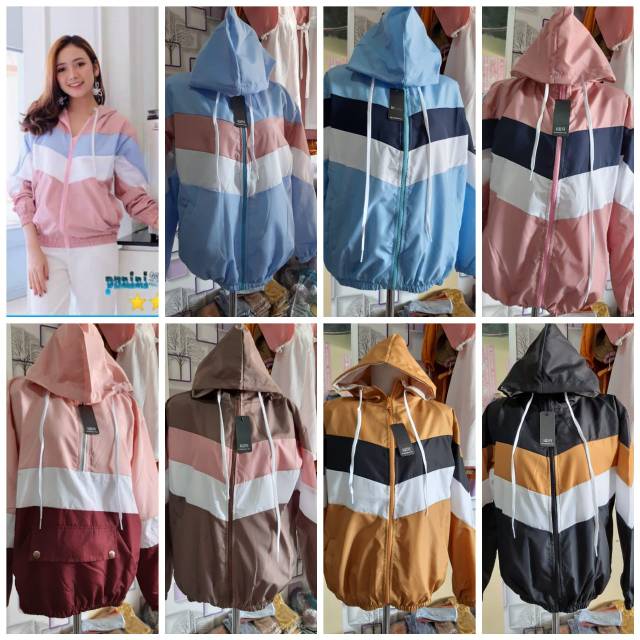 Jaket Parasut Wanita / Jaket Parasut Jogging / Jaket Parasut Cewek / Jaket Wanita Korea
