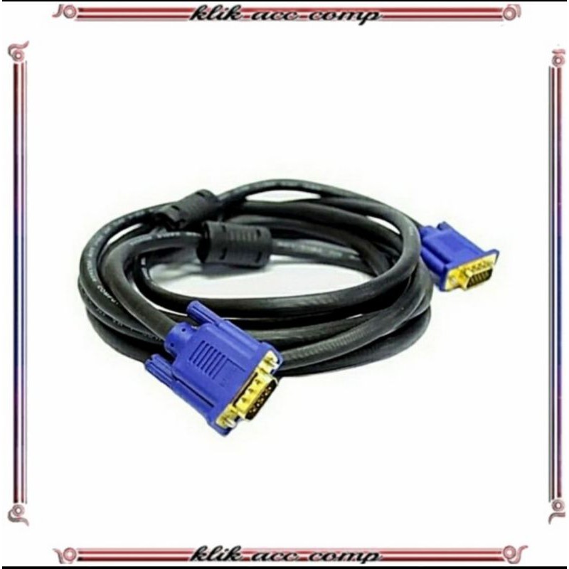 KABEL VGA 1.5M HIGH QUALITY GOLD PLATED / VGA 1.5 METER / VGA 1.5 M