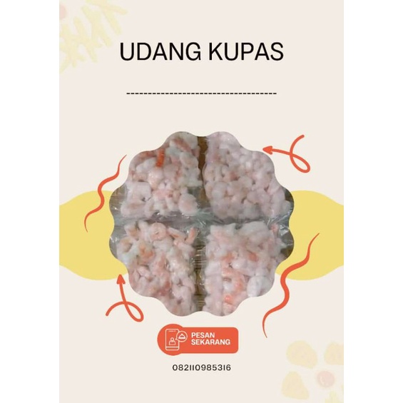 

Udang cooked / udang matang kupas bersih frozen 500gr