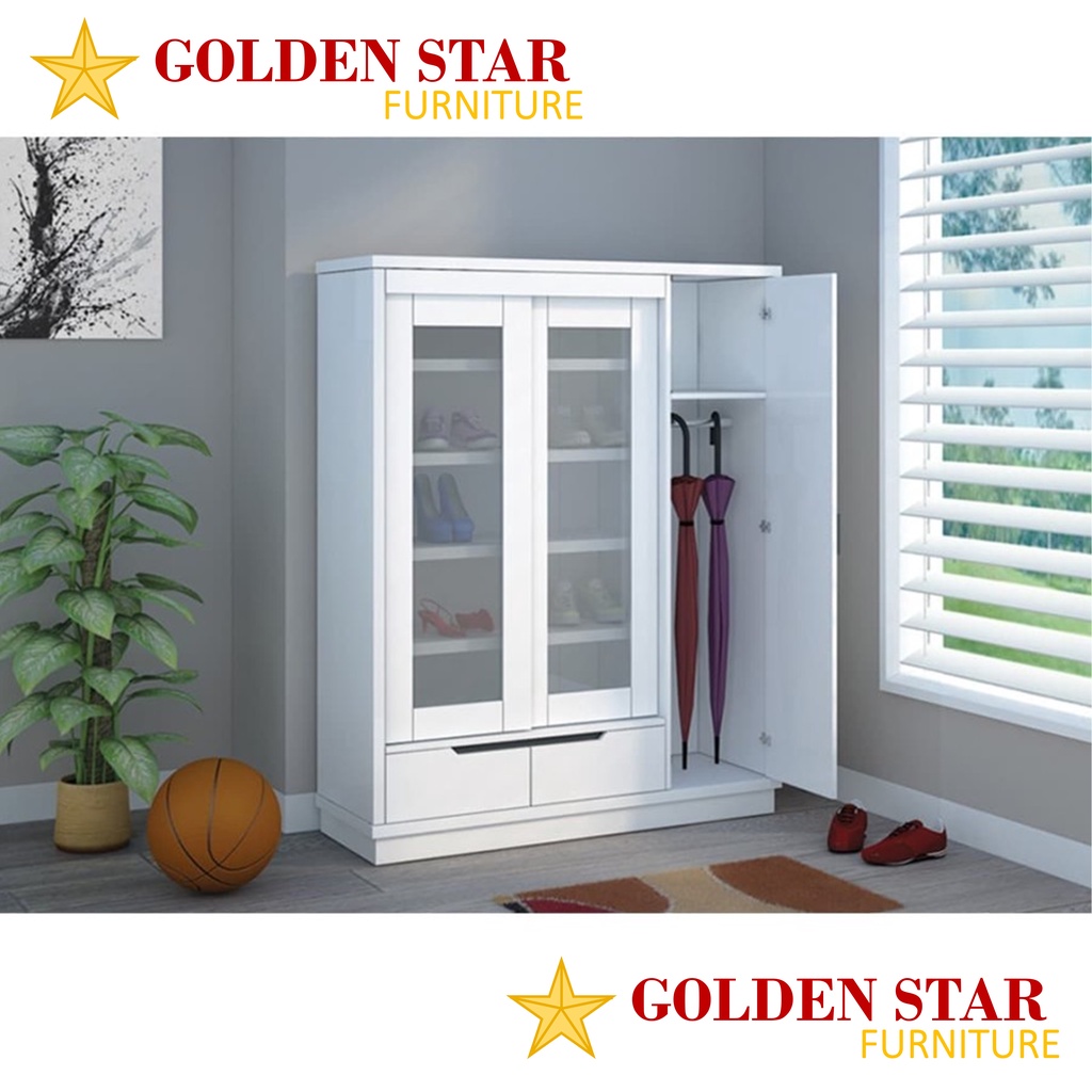 Tempat / Lemari / cabinet / Rak Sepatu Siantano putih minimalis RS 605