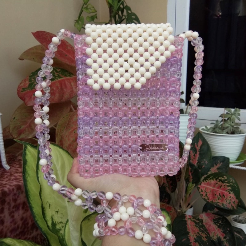 Pink Beads Bag/Tas Mutiara/Tas Manik-Manik