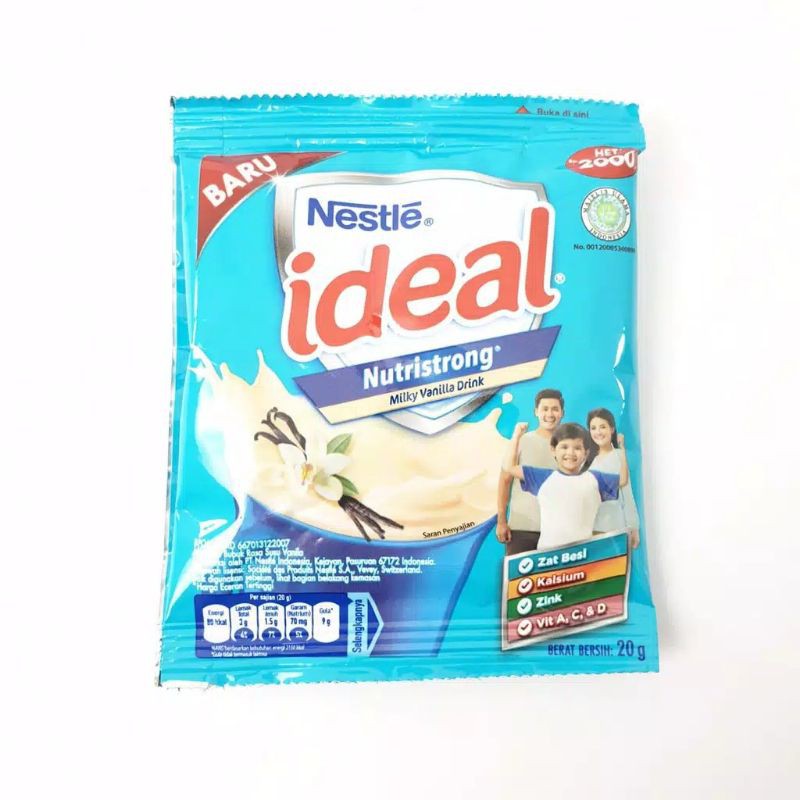 Susu Bubuk Vanila Nestle Ideal 20gr/ECERAN