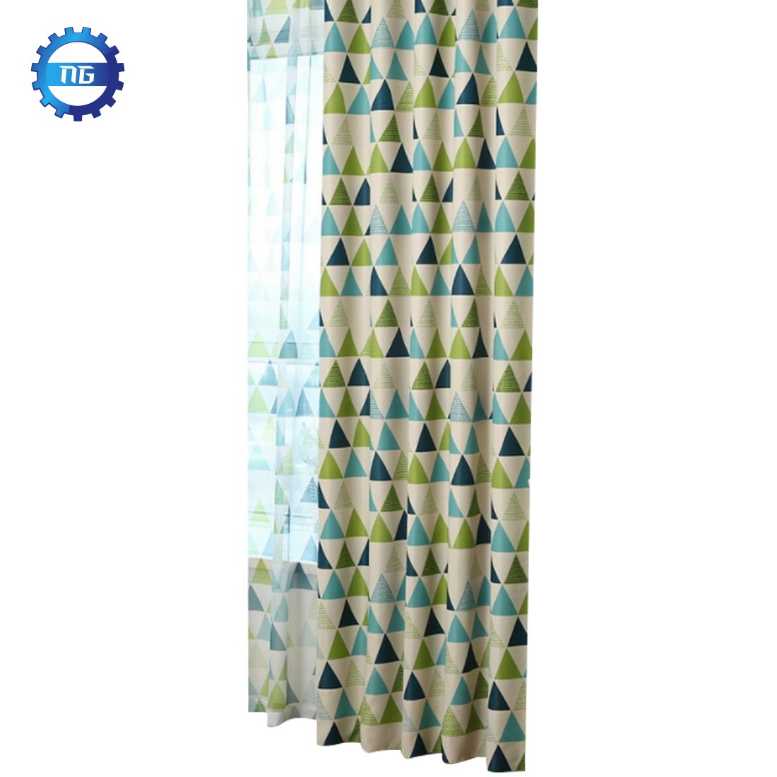 Newgeometric Blackout Curtains Room Darkening Cloth Window Curtains Triple Cornered Printed Living Room Kids Sheer Curtains Shopee Indonesia