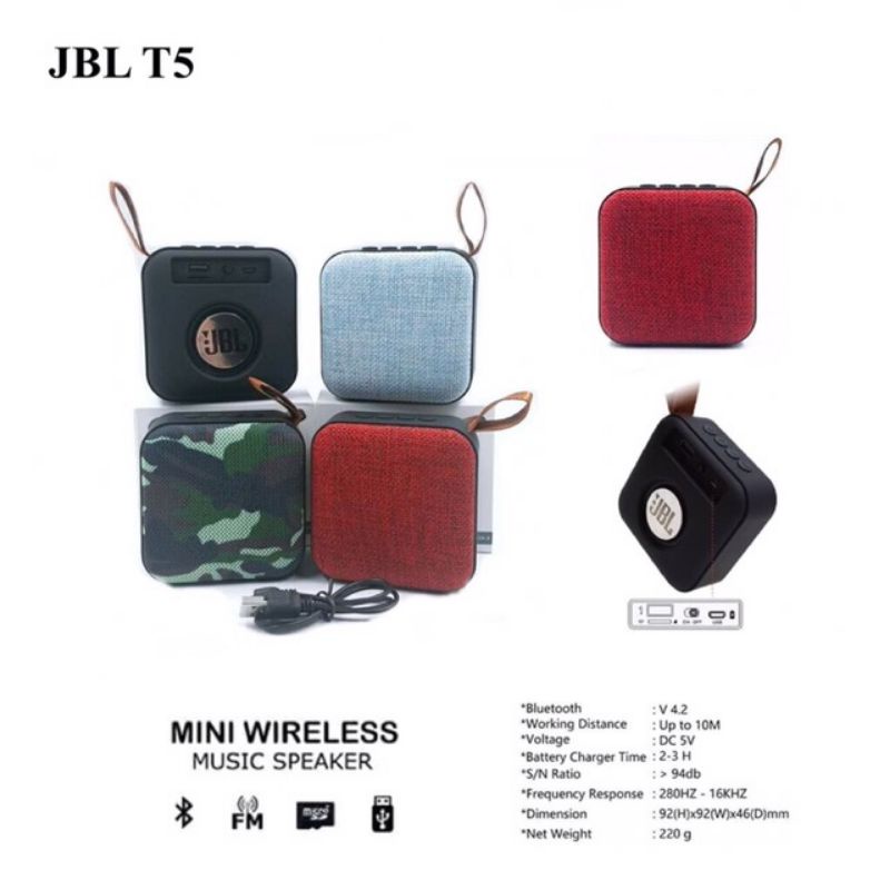 (Bayarditempat/COD) Speaker Bluetooth JBL T5