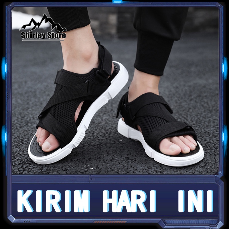 [ COD + Kirim Hari ini ]  Sandal Gunung Pria Sandal Kasual Pria Sandal pria gaya Jepang Sepatu Sandal Pria Sandal Pria Sandal Cowok Kekinian Tali Belakang Yang Bisa Dilepas Sandal Pria Sandal Karet Impor Baru Sandal Fashion Pria Sandal Sport （Unisex）