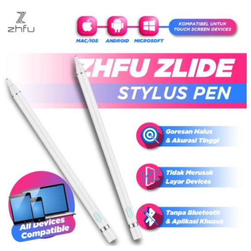 [HASIL FLASH SALE] Zhfu Zlide Stylus Pen Pencil Apple Android Windows Universal Touch Screen Ipad Ip