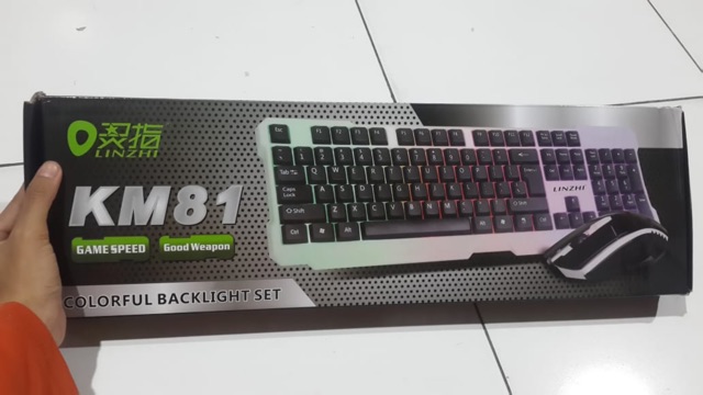 Keyboard Mouse Usb Gaming KM81 Combo BACKLIGHT SET RGB