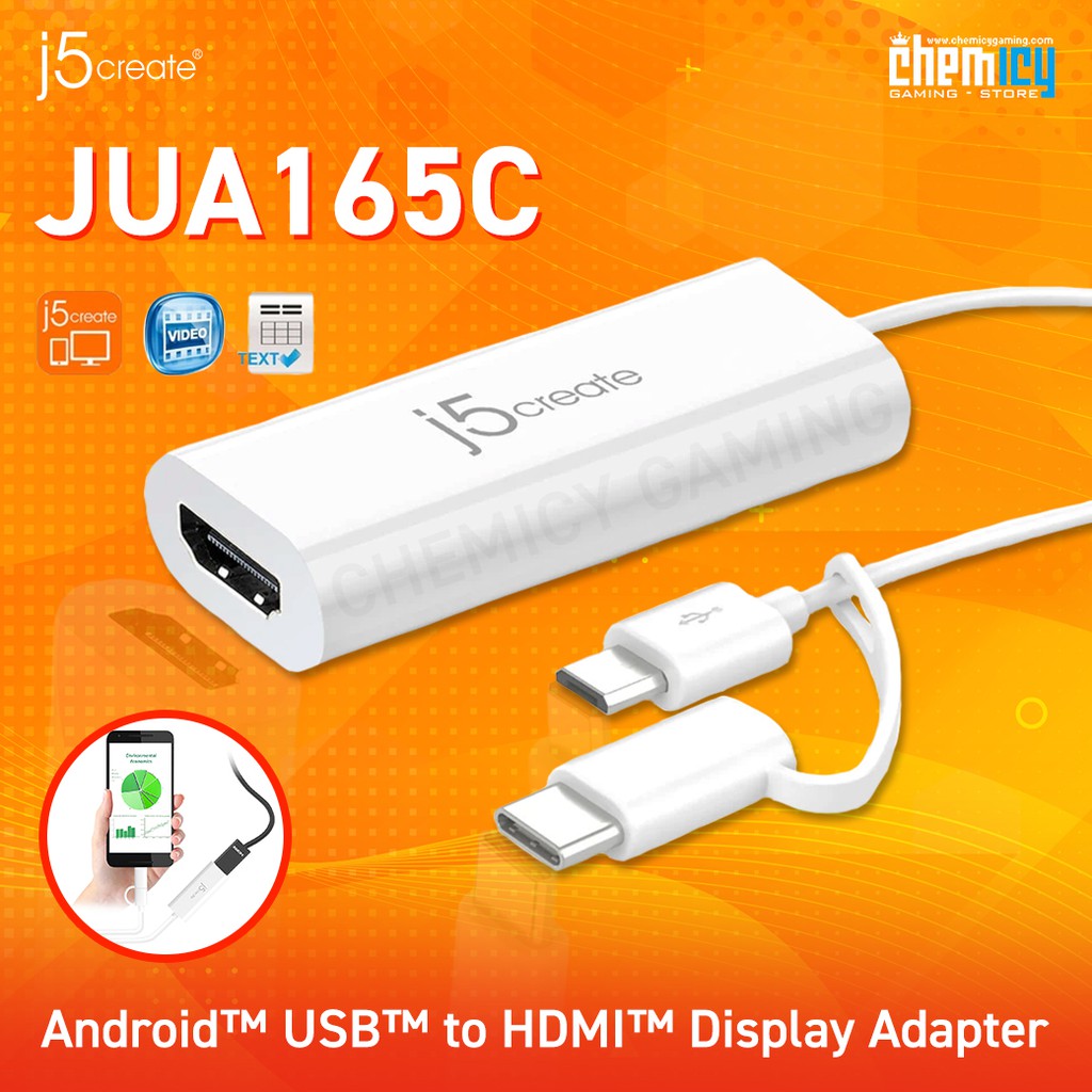 j5create JUA165C Android USB to HDMI Display Adapter