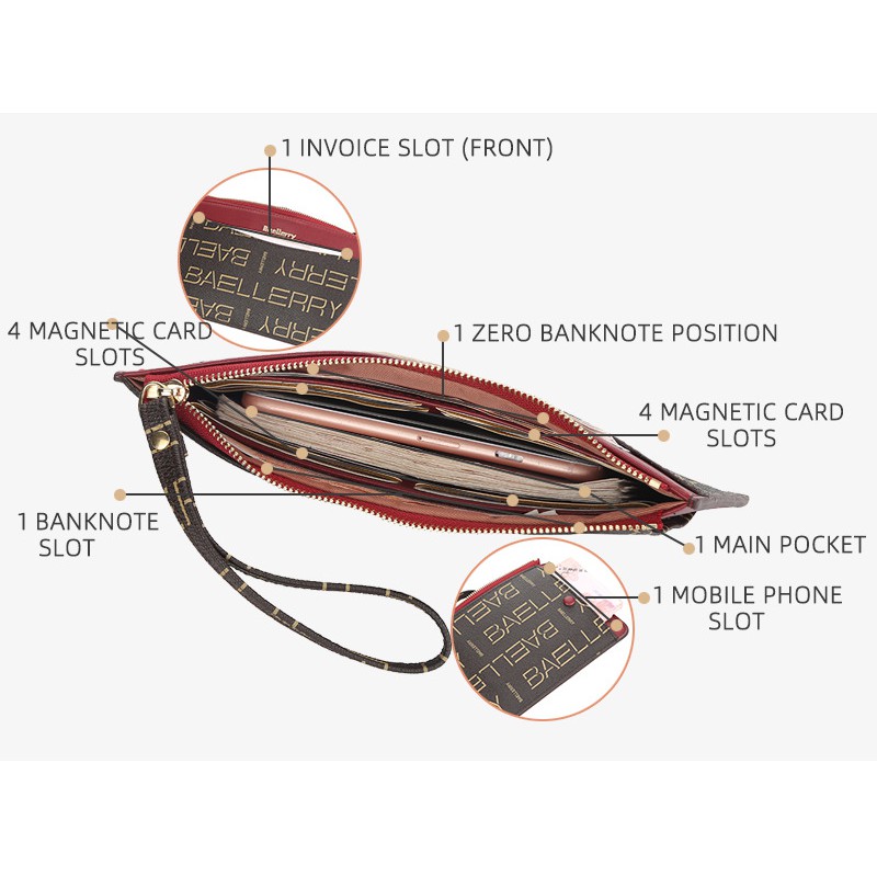 DOMPET WANITA ORIGINAL BAELLERRY KULIT XANONA PREMIUM PANJANG KOREA SLOT KARTU HP KOIN IMPORT BATAM