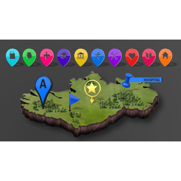 

3D Map Markers – Videohive After Effects Project