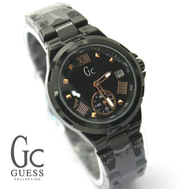 Jam Tangan Wanita Gc Guess Collection Y29003L Tanggal Aktif Strap Rantai Free Box