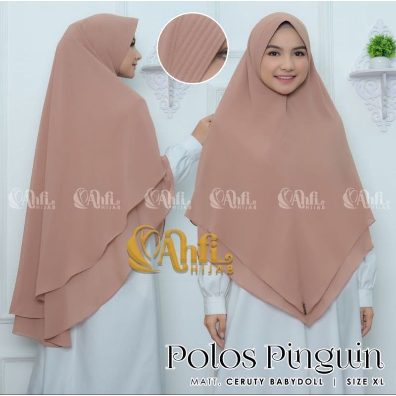 [ BISA COD ] KHIMAR CERUTY BABYDOLL 2 LAYER, HIJAB CERUTY BABYDOL PREMIUM BISA BUAT SERAGAMAN BY AHF