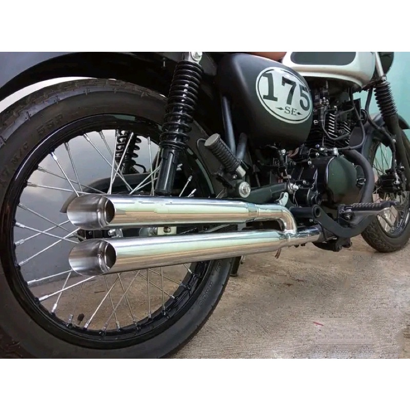 KNALPOT BAMBU RUNCING DOUBLE KAWASAKI W175