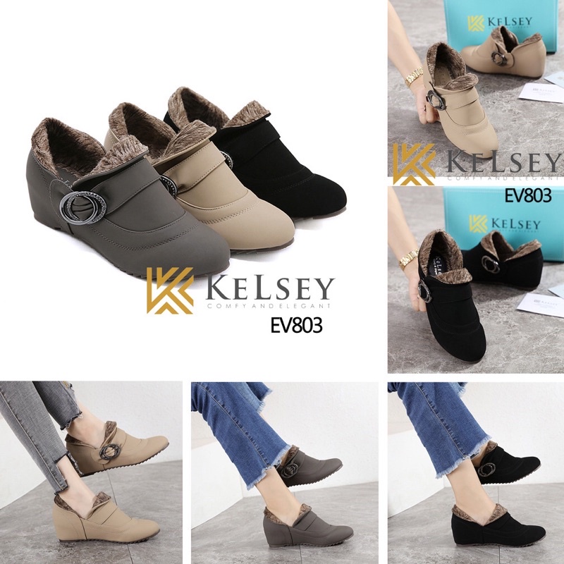 (GRATIS ALAS KAKI) NICOLE SEPATU BOOTS WANITA KELSEY EV803 SEPATU  BOOTS BLUDRU