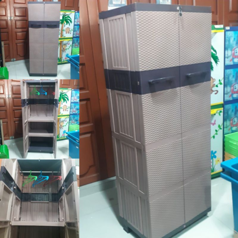 Lemari Twinpan LPG23/lemari pakaian plastik/lemari baju/lemari plastik/lemari baju gantungan/lemari 