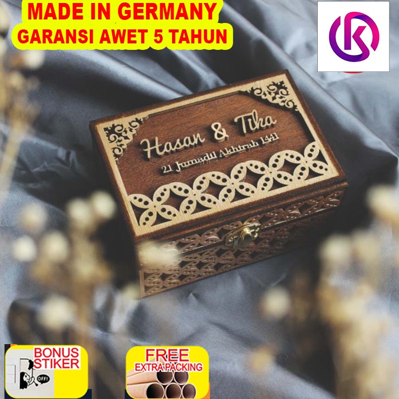 

Murah Ring Box Rustic 10x15cm / Kotak Mahar Seserahan / Seserahan Rustic