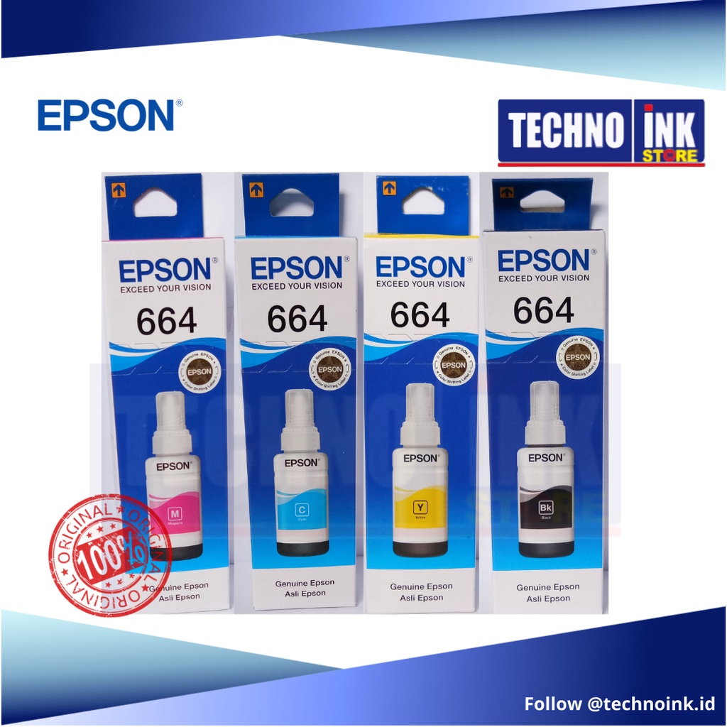 Original Tinta Epson 664/Tinta Epson/L100/L120/L200/L220/L300/L310/L365