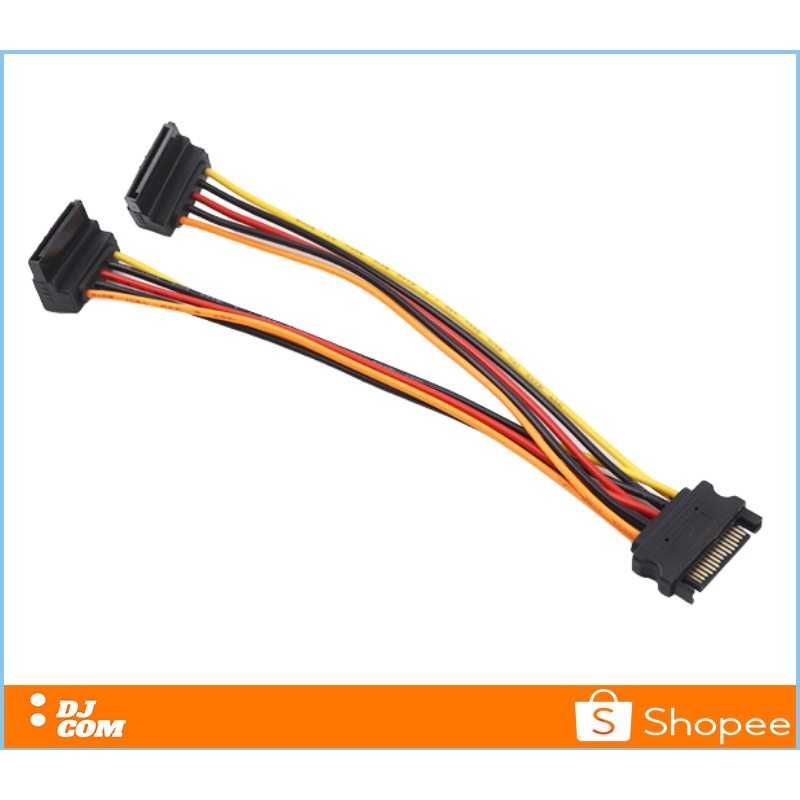 Kabel Power SATA 15 Pin Male To 2 SATA Female Harddisk HDD SSD