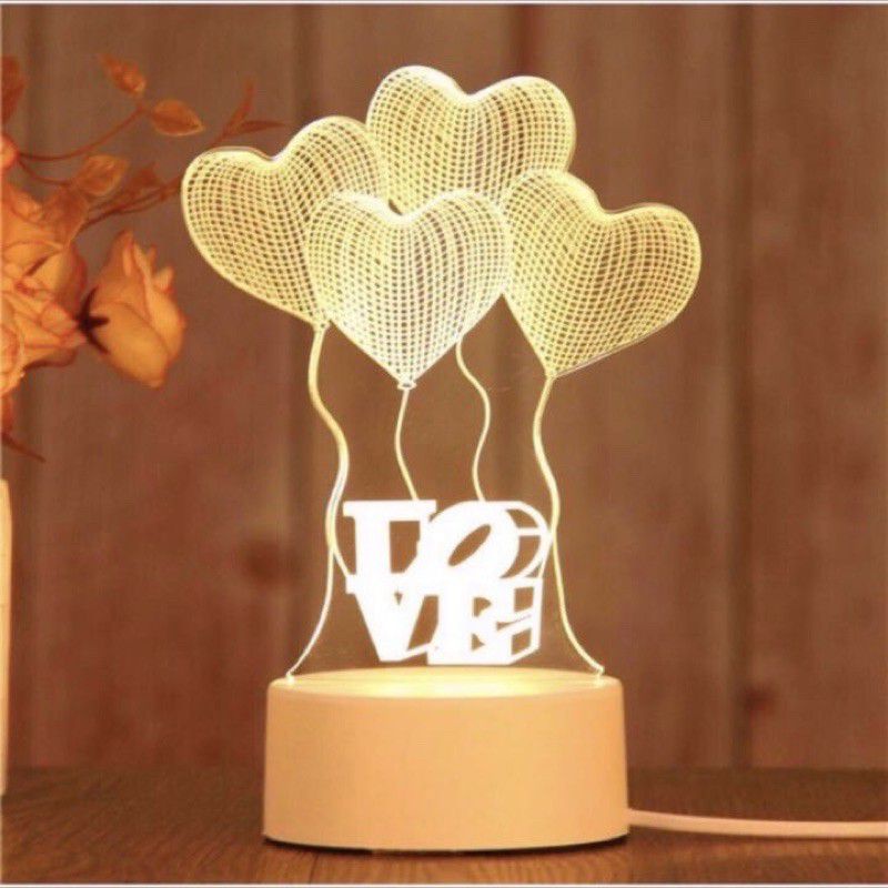 Lampu Hias 3d Motif Love Balon dekorasi Kamar soopemall