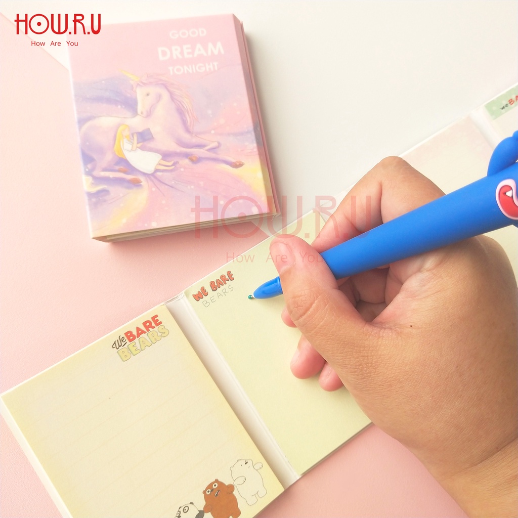 HOW.R.U | Notes Mini / Pocket Size Untuk Tulis Catatan 4 Motif Unicorn NBY675